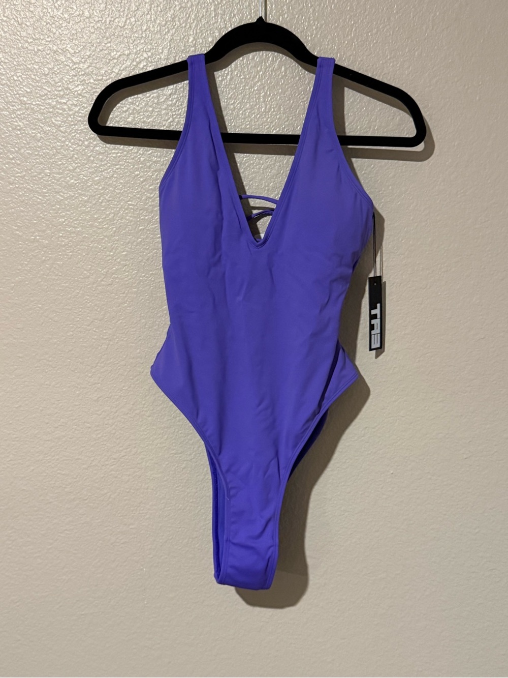Ta3 High-Cut One-Piece Swimsuit in Vivid Purple